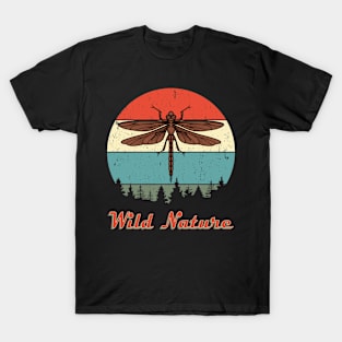 Wild Nature Odonata Brown Abstract Sunset T-Shirt